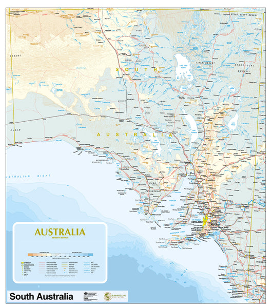 Custom Political State Map of South Australia