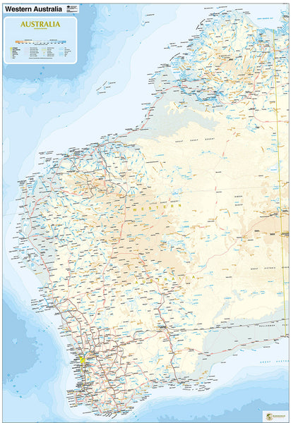 Continental Western Australia - Custom Reference Map