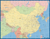 China Political 2015 - Custom Road Map