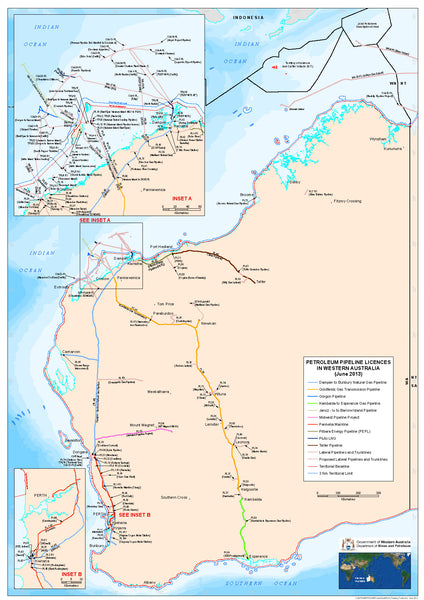 WA Petroleum Pipeline Licenses Map.