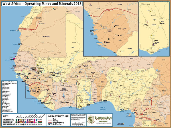 West Africa Operating Mines 2019.