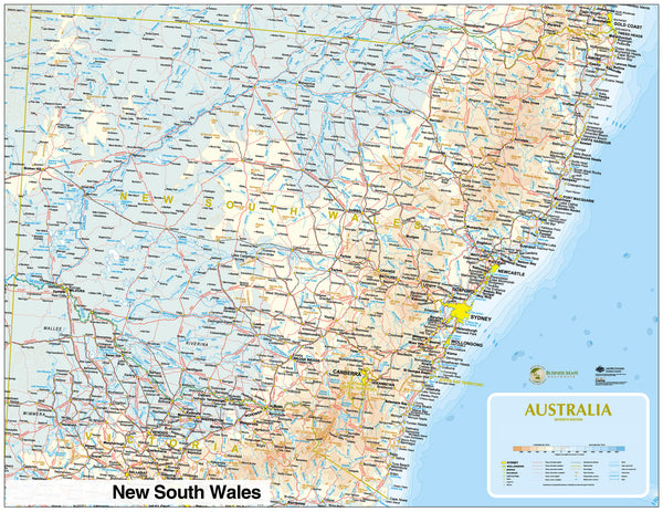 New South Wales Custom State Road map